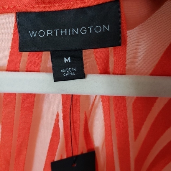 WORTHINGTON Orange Overlay Tank Size M NWT - Picture 4 of 6
